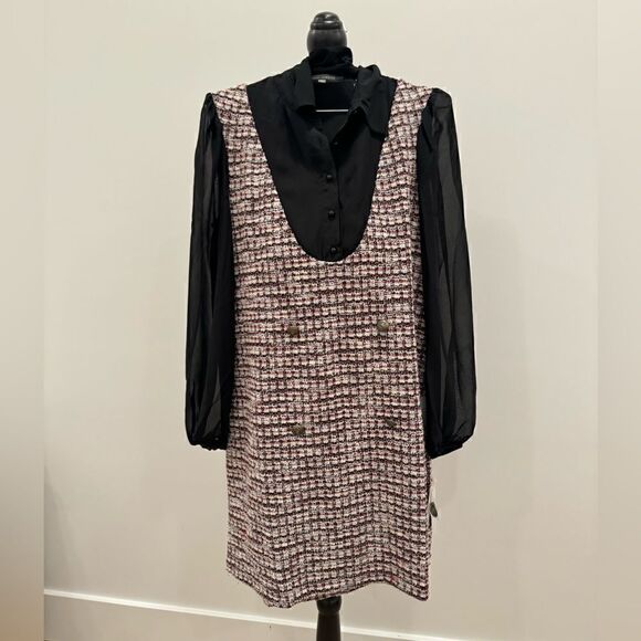 Julia Jordan
Stretch Tweed Long Sleeve Shirt Dress - Picture 3 of 5